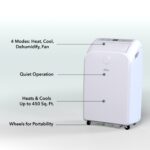 10,000 BTU (8,000 SACC) Portable Air Conditioner with Heat for Rooms Up to 450 Sq. Ft. HPAC-12C150P - Image 5